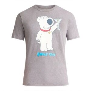 Family Guy Men's Mineral Wash Brian Graphic Tee